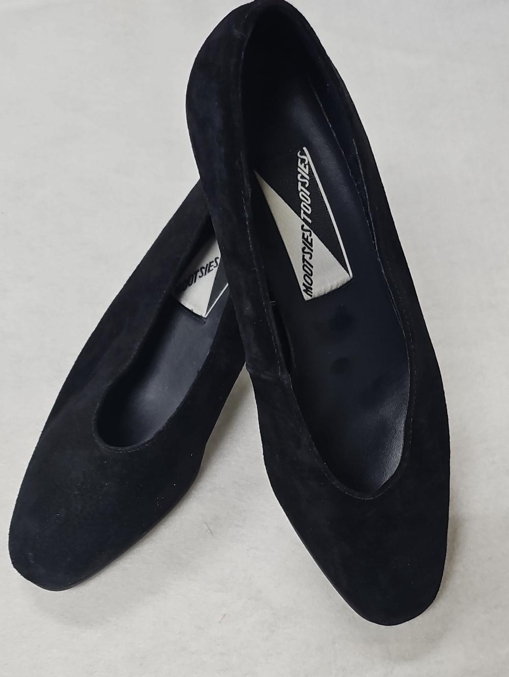 Mootsies Tootsies Black Suede Ballet Flats